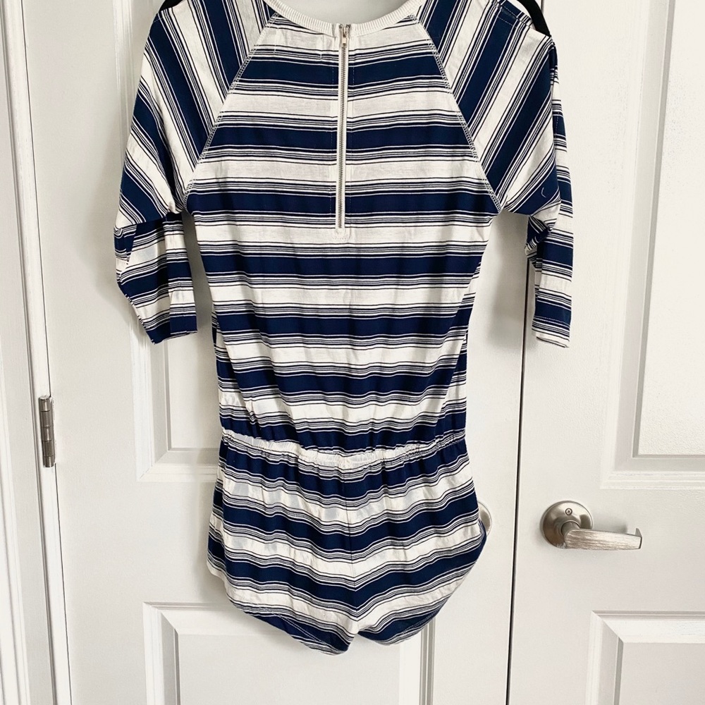 Blue and White Romper